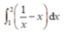 y=1/x，y=x，x=2所围平面图形的面积为（)。