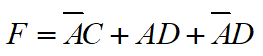 逻辑函数F的卡诺图表示如下，其最简与或表达式为（）。 