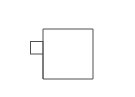 使用一个有bug的正方形程序块，我们想画出一个房子：  小正方形表示房子的门。编写以下脚本：  画出