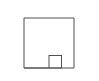使用一个有bug的正方形程序块，我们想画出一个房子：   小正方形表示房子的门。编写以下脚本：  画