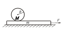 如图，质量为m的板受水平力f的作用沿水平面运动，f的大小等于2mg，板与水平面间的摩擦系数μ = 0