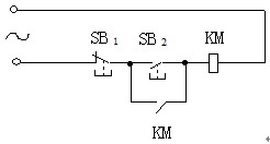 图示的三相异步电动机控制电路接通电源后的控制作用是 ()。  