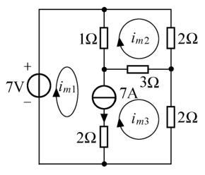 电路如图所示，设7a电流源和2欧姆电阻的两元件串联电压为电路如图所示，设7A电流源和2欧姆电阻的两元