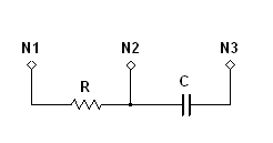 有一个由电阻与电容两个元件串联而成的电路如图1所示，两者不可分离，电阻的阻值在100ω以下，电容的容