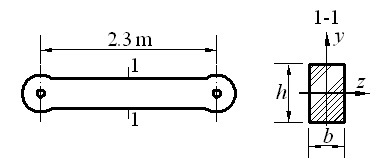 截面为矩形bⅹh的压杆两端用柱形铰联接（在xy平面内弯曲时，可视为两端铰支；在xz平面内弯曲时，可视