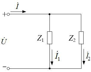 如图所示电路，I1=10A，I2=20A，两支路的功率因数分别为λ1=cosφ1=0.8 (φ1＜0
