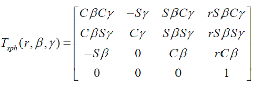 （1）利用下式对矩阵中的元素求微分，推导出球坐标关节微分运动的符号方程，并写出相应的雅可比矩阵（5分