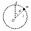 如图所示，一根长为l、质量可以忽略的细棒可绕其端点O在竖直平面内运动，棒的另一端附着一个质量为m的小