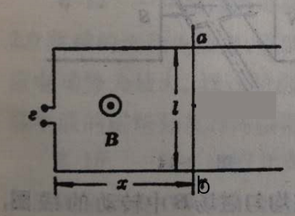 如图，平面回路上有一段ab长为L ,均匀磁场B与回路平面垂直，B随时间作如下变化：         