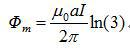 如图所示，真空中，有两根相距为a的无限长平行直导线，它们通以大小相等、流向相反的电流I，与两直导线共