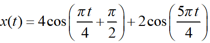 已知实周期信号x(t)的基波周期为T = 8，若其非零的傅里叶级数系数，则其傅里叶级数表示为（）。（