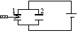两个空气电容器1和2，并联后接在电压恒定的直流电源上，如图所示．今有一块各向同性均匀电介质板缓慢地插