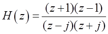 已知某离散系统的零极点图如下图所示，则其系统函数 等于（）。  