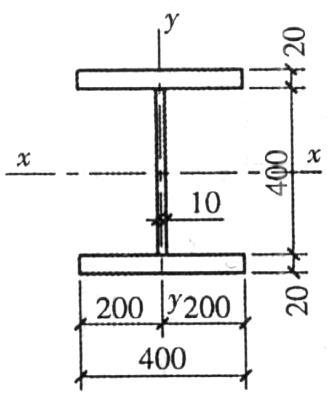 实腹式轴心受压柱，承受轴压力3500kn（设计值），计算长度 ,截面为焊接组合工字形，尺寸如下图所示