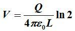 a thin rod is uniformly charged （q, l). how much i