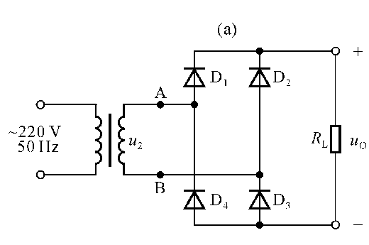 如图t10.1所示： 已知输出电压平均值uo（av）＝15v，负载电流平均值il（av）＝100ma