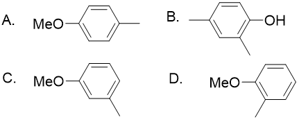 分子式C8H10O的IR，1HNMR和13CNMR光谱如下， 对应的是那个化合物 （）？  