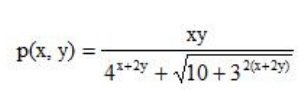 以下程序用来完成数学函数P(x, y)的计算,按要求在空白处填写适当的表达式或语句，使程序完整并符合