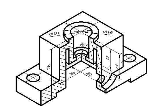 请用inventor软件,由所给出箱体的轴测图进行零件造型,并出工程图.