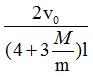 长为l、质量为M的均质杆可绕通过杆一端O的水平轴转动，转动惯量为，开始时杆铅直下垂，有一质量为m的子