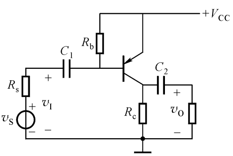 按照放大电路的组成原则，请查看如下电路图，其静态偏置_______（（a)能，（b)不能）满足三极管