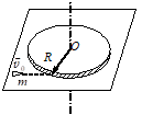 一质量均匀分布的圆盘，质量为M，半径为R，放在一粗糙水平面上(圆盘与水平面之间的摩擦系数为m)，圆盘