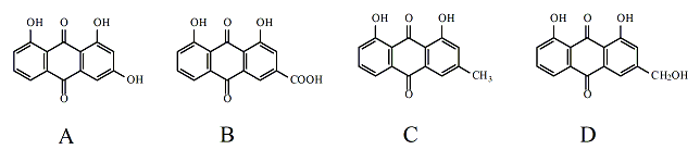 分析比较并说明理由 比较下列化合物的酸性强弱：（）＞ （) ＞ （) ＞ （). 并比较在硅胶板上展