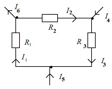 图示电路中，已知 i1 = 11 ma，i5 = 6 ma，i4 = 12 ma。求 i2 、i3 