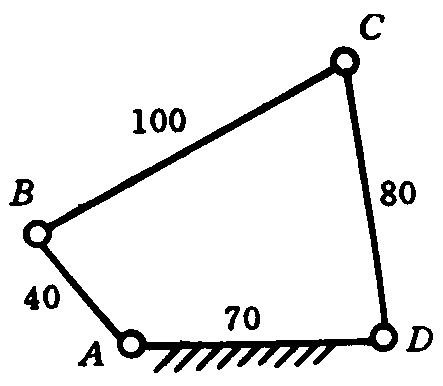 如图中的铰链四杆机构中，若机构以AB杆为机架时，则为____________________机构；以