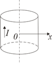 【单选题】磁场由沿空心长圆筒形导体的均匀分布的电流产生，圆筒半径为Ｒ，Ｘ坐标轴垂直圆筒轴线，原点在中