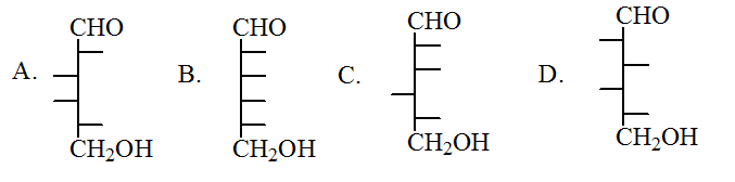 【单选题】D-已醛糖E，经NaBH4还原生成非光学活性的化合物，E经Ruff降解生成戊醛糖F，F经H