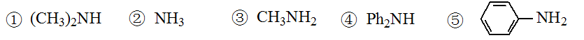 【单选题】在水溶液中，下列化合物按碱性由强到弱排列正确的是（） 
