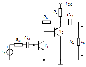 图示电路中级间的交流反馈属于_________，（电路中的电容对交流信号均可视为短路）。 A、正反馈