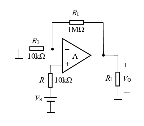 【填空题】由运放组成的同相放大电路如下图所示，若已知运放的共模抑制比kcmr=60db，开环差 模电