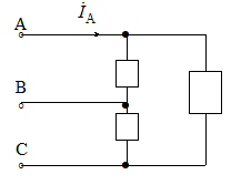 【填空题】图示对称三相三角形联接电路中,若已知线电流A,则相电流的有效值为____A（保留2位小数）