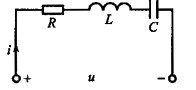 如图所示，在R，L，C元件串联电路中，施加正弦电压u，当XC＞XL时，电压u与i的相位关系应是μ（)