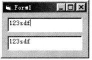 在窗体上有两个文本框控件，名称分别为Text1和Text2，以下程序实现的功能是希望在文本框Text