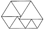 下图是由9个等边三角形拼成的六边形，现已知中间最小的等边三角形的边长是a，问这个六边形的周长是多少？