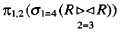 域表达式{ab|R（ab)∧R（ba)}转换成为等价的关系代数表达式，所列出的式子中（47)是不正确