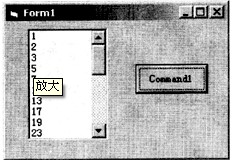 在窗体上画一个名称为Command1的命令按钮和一个名称为List1的列表框。如下图所示程序的功能是