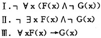 在谓词逻辑中，令F（x)表示x是人，G（x)表示x呼吸，命题“没有不呼吸的人”的符号表示中 （)是正