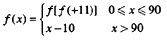 设集合N={0，1，2，…}，f为从N到N的函数，且 经计算f（90)=81，f（89)=81，f（