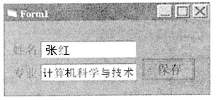 窗体上有两个名称分别为Text1、Text2的文本框，一个名称为Command1的命令按钮。运行后的