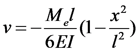 有如图所示简支梁，其抗弯刚度EI为常数。该梁的挠曲线方程为()。