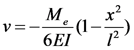 有如图所示简支梁，其抗弯刚度EI为常数。该梁的挠曲线方程为()。