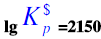 反应CO（g)＋H2O（g)H2（g)＋CO2（g)的标准平衡常数与温度的关系为K／T－2.216，