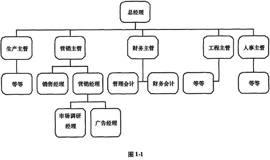 下面的组织结构图（图1－1) 属于（)。A．职能制组织结构B．创业型组织结构C下面的组织结构图(图1