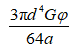 图示圆轴AB，两端固定，在横截面C处受外力偶矩Me作用，若已知圆轴直径d，材料的切变模量G，截面C的