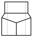 下图中，正五棱柱被截切后的侧面投影绘制正确的是（）。
