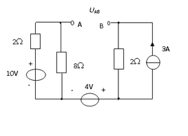 电路如图所示，开路电压=（）。 